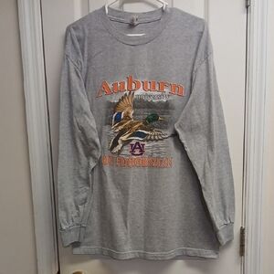 Alstyle Gray Long Sleeved Gray Pullover Auburn University Outdoorsman Size L